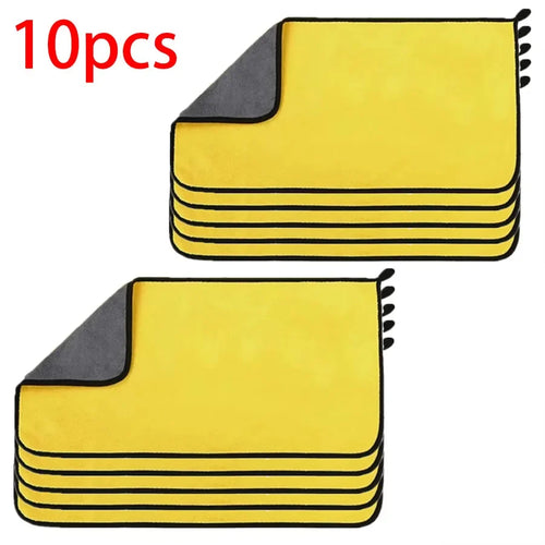1/2/3/6/10pcs 30X60cm Microfiber Car Cleaning Towels Soft Quick Drying