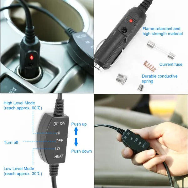 Heated Car Seat Cushion 12V Auto Seat Cover Warmer With Adjustable