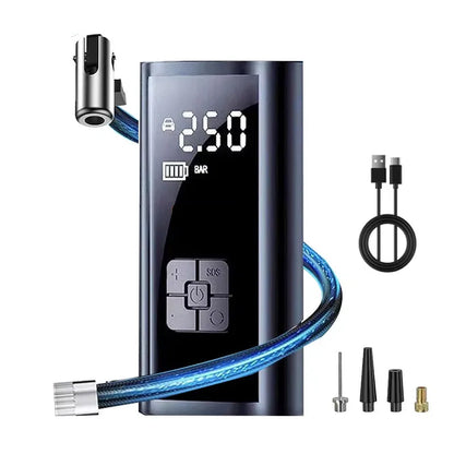 Car Wireless Air Pump Air Compressor Tire Ball Inflator Led Light Tire