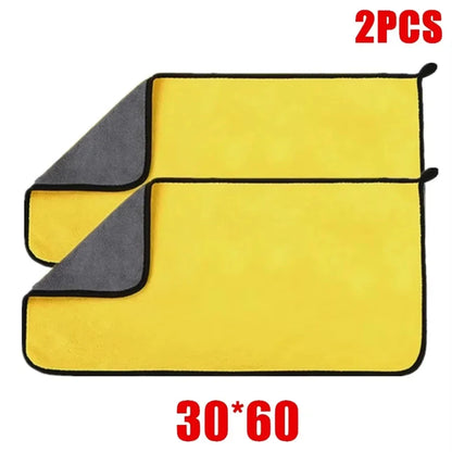 1/2/3/6/10pcs 30X60cm Microfiber Car Cleaning Towels Soft Quick Drying