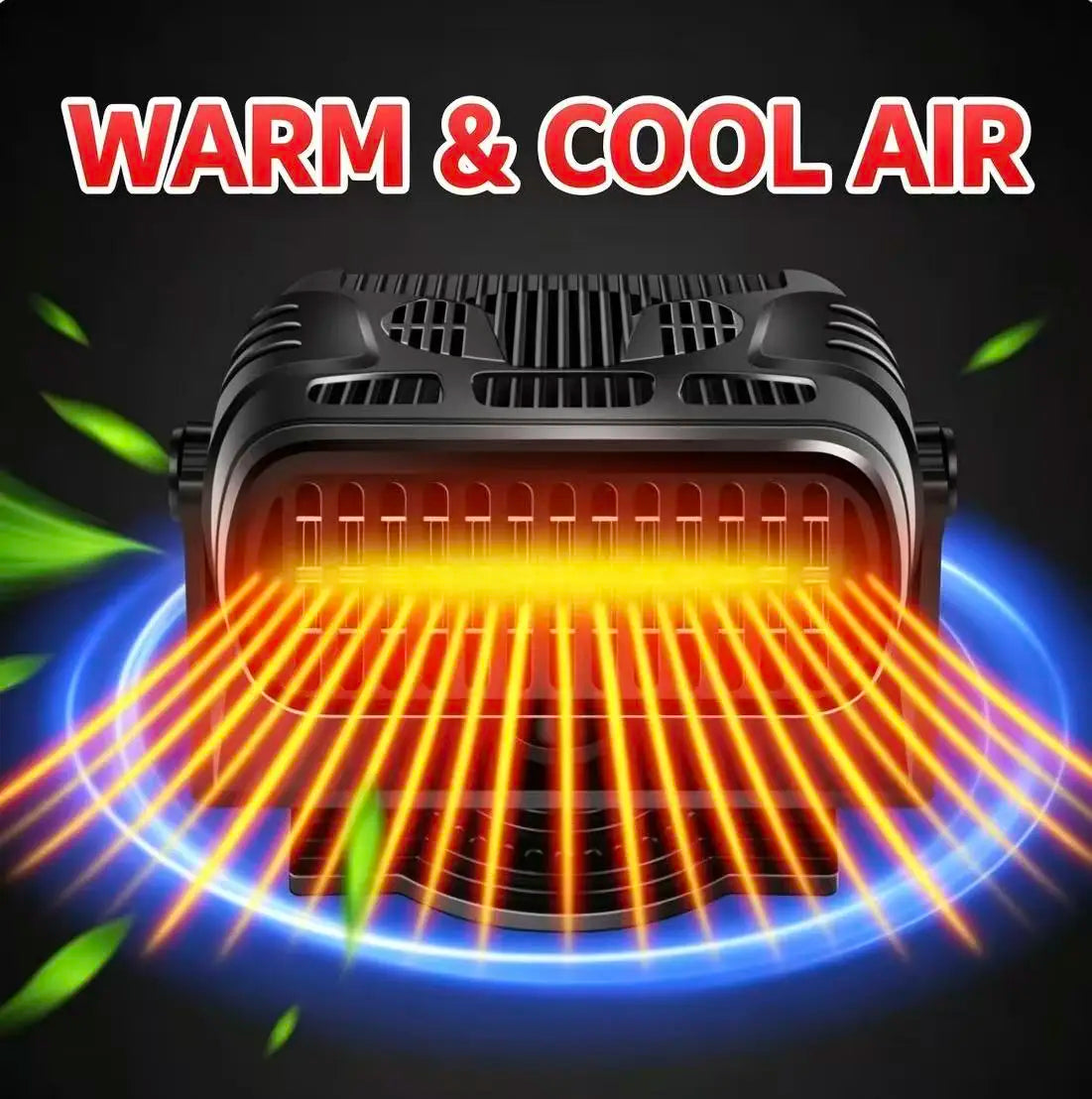 12V Car Heater 120W Efficient Fast Heat Auto Windshield Defrost Defog