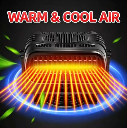 12V Car Heater 120W Efficient Fast Heat Auto Windshield Defrost Defog