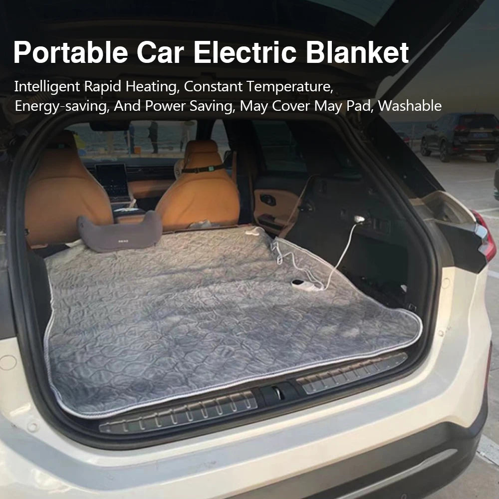 12V Heating Mat Plush Thicker Heated Heater Mattress Thermostat Travel