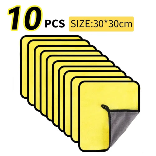 1/2/3/6/10pcs 30X60cm Microfiber Car Cleaning Towels Soft Quick Drying