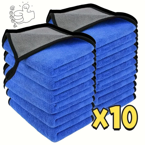 1/2/3/6/10pcs 30X60cm Microfiber Car Cleaning Towels Soft Quick Drying