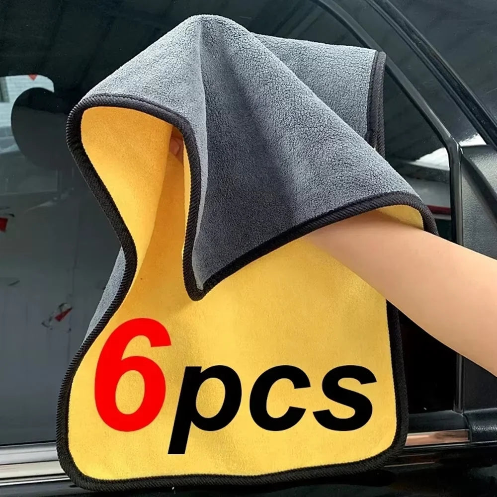 1/2/3/6/10pcs 30X60cm Microfiber Car Cleaning Towels Soft Quick Drying