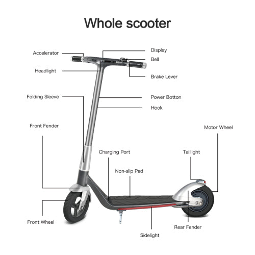 Mankeel MK006 Silver Wing High-End 10 inch Porsche Design Scooter