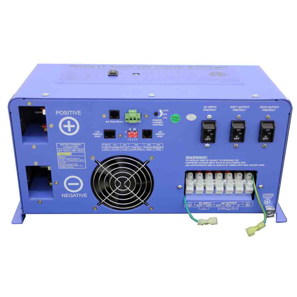6000W 120V/240V Pure Sinewave Inverter/Charger, ETL/CSA Listed