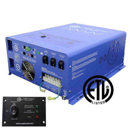 6000W 120V/240V Pure Sinewave Inverter/Charger, ETL/CSA Listed