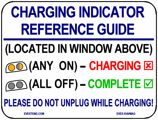 Toyota RAV4 EV Charging Reference Magnet