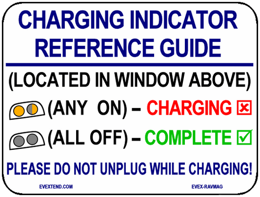 Toyota RAV4 EV Charging Reference Magnet