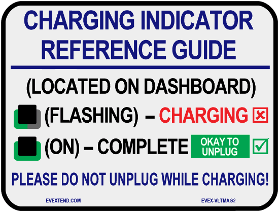 Chevrolet and Cadillac Electric Vehicle Charging Reference Magnet