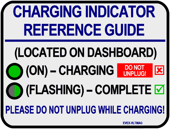 Chevrolet Volt (2011-2015), Spark EV, and Cadillac ELR Charging Reference Magnet